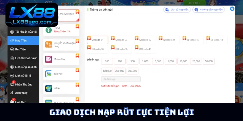 Giao dịch tiền cực kỳ tiện lợi